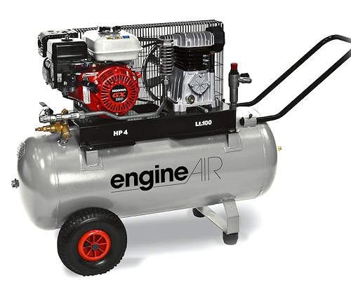 zoogdier Bereid probleem Petrol Air Compressor, 10 cfm 10 bar 100L, 4HP Honda GX